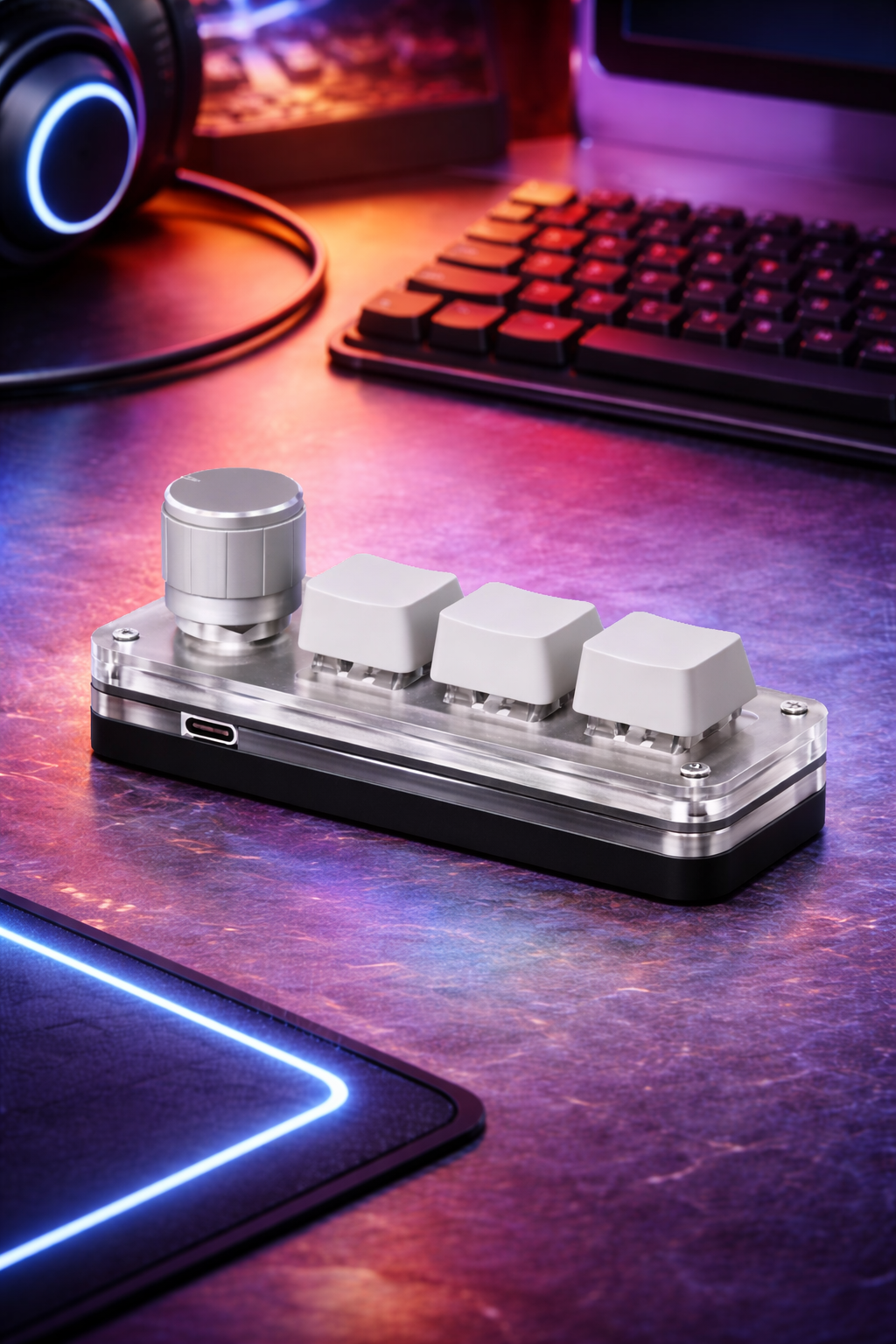 Mini teclado con 3 teclas programables USB-C